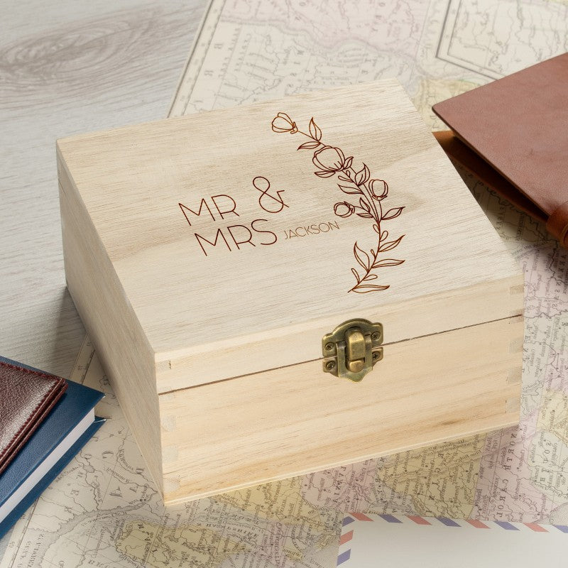 Personalised Wooden Box -  Daisys