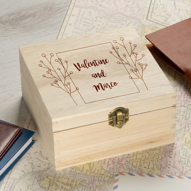 Personalised Wooden Box - Pine