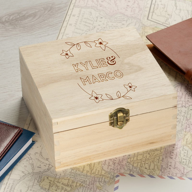 Personalised Wooden Box - Plant