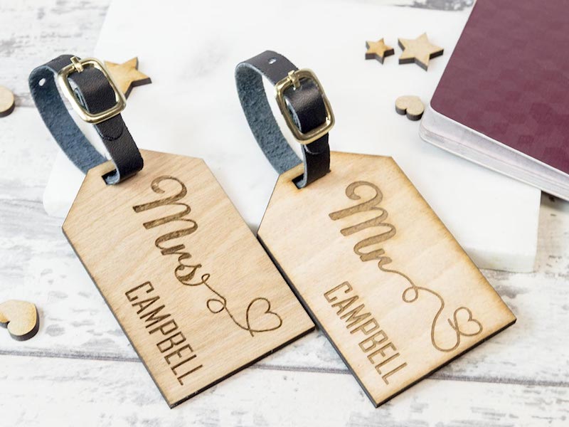 Personalised Wooden Luggage Tag