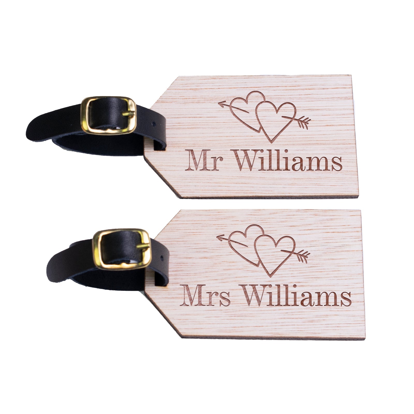 Personalised Wooden Luggage Tag - WLT-104