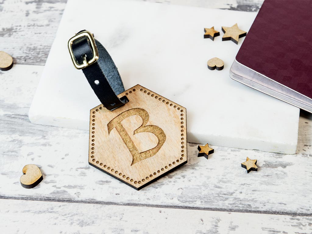 Personalised Wooden Luggage Tag - WLT-106