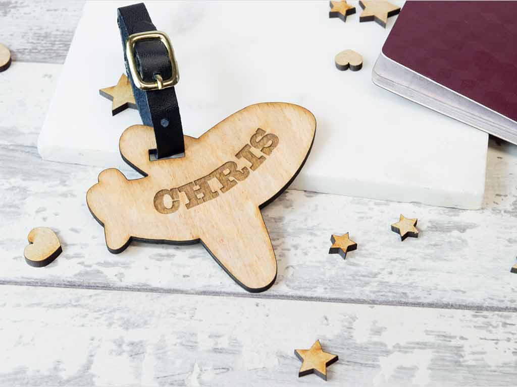 Personalised Wooden Luggage Tag - WLT-109