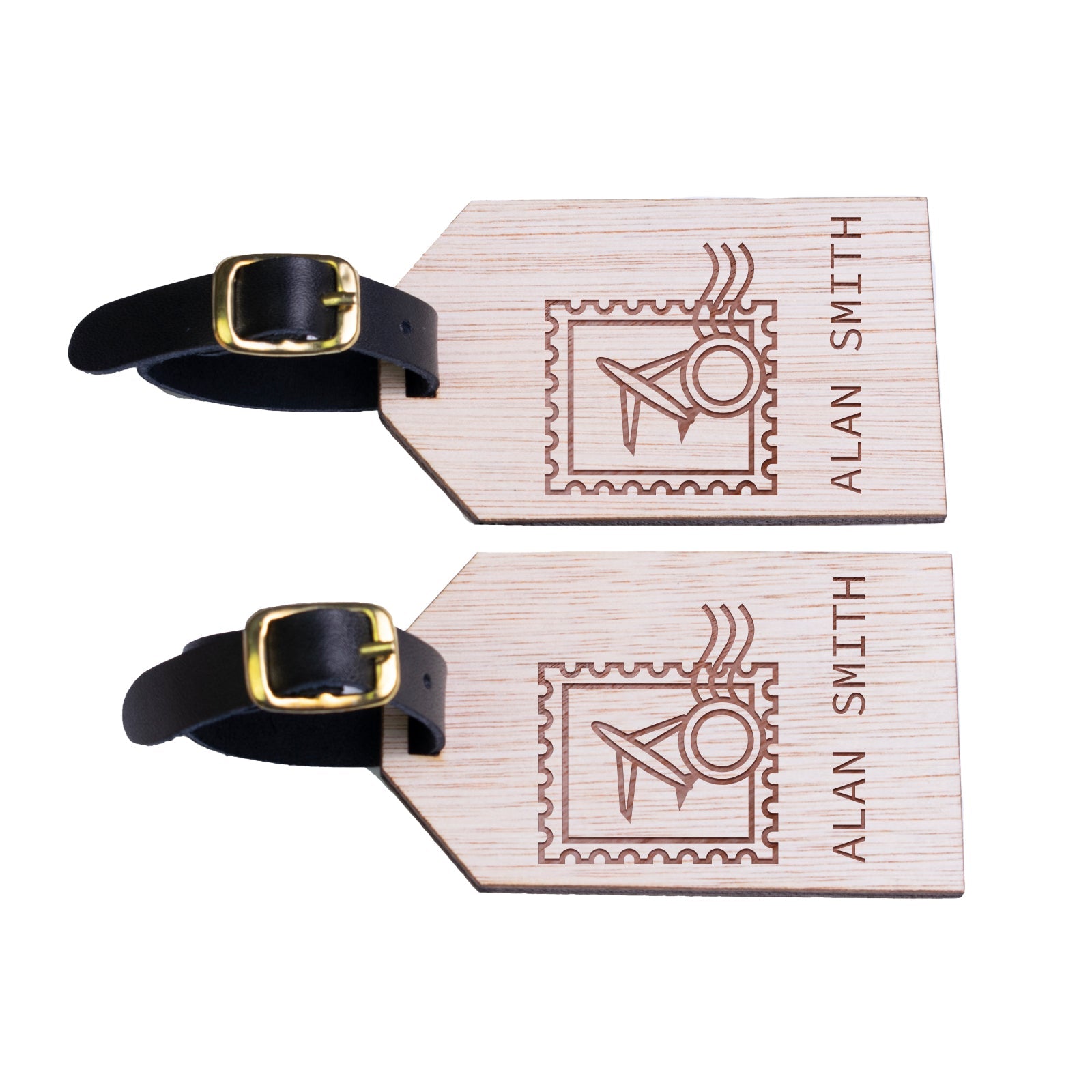 Personalised Wooden Luggage Tag - WLT-123