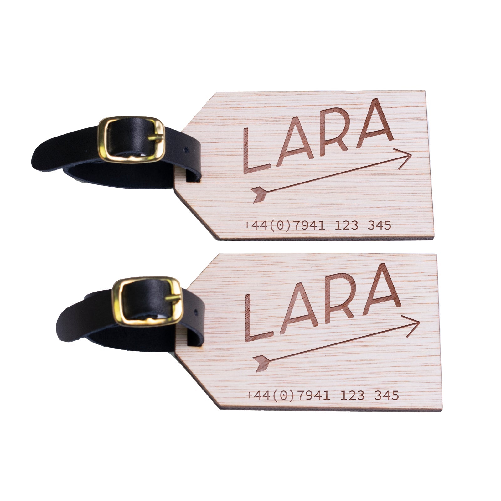 Personalised Wooden Luggage Tag - WLT-124