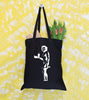 Banksy Themed Tote Bags - Black