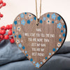 Nan Best Friend Gift Wooden Heart Birthday Mothers Day Gift For Nan