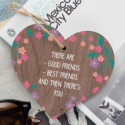 Christmas Gift For Best FRIEND Wood Heart Funny Friendship Gift Birthday Plaque