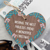 Load image into Gallery viewer, Christmas Gifts For Best Friend Christmas Card Friendship Friend Heart Plaques