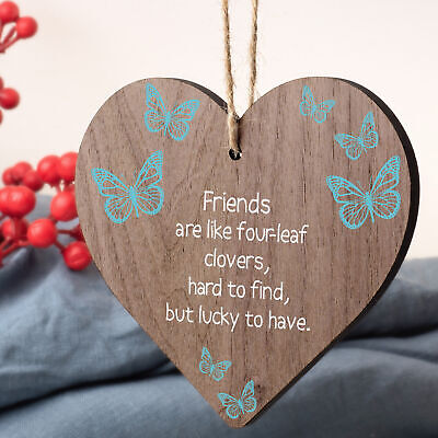 Friends Are Like' Friendship Best Friend Plaque Wood Heart Thank You Love Gift