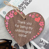 Load image into Gallery viewer, Best Friend Plaque Hanging Wooden Heart Unbiological Sister Gift Friendship Sign