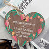 True Friends Friendship Best Friend Birthday Gift Plaque Wooden Heart Chic Sign