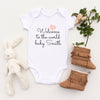 Personalised White Baby Body Suit Grow Vest - For Her