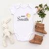 Personalised White Baby Body Suit Grow Vest - Red Yellow Balloons