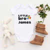 Personalised White Baby Body Suit Grow Vest - Lil Bro