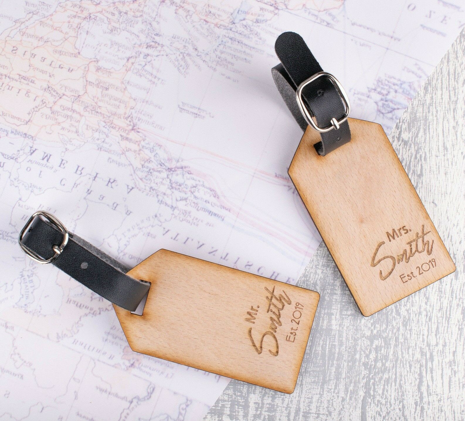 Personalised Wooden Luggage Tag - WLT-117