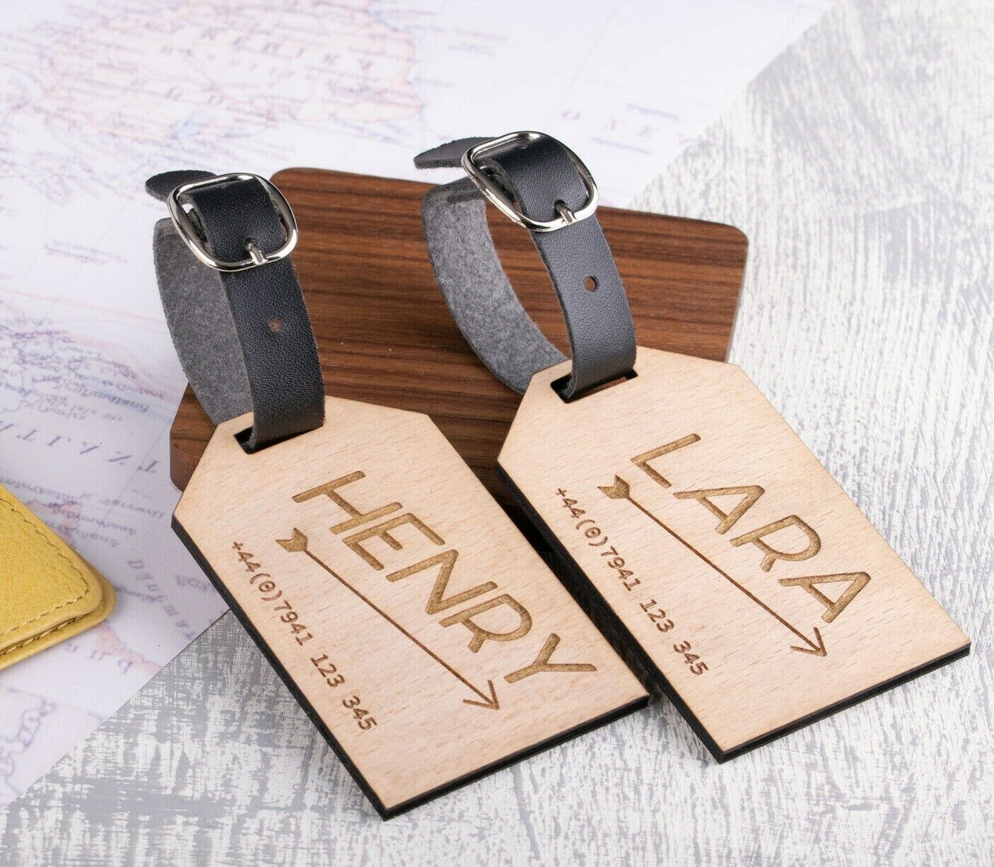 Personalised Wooden Luggage Tag - WLT-124