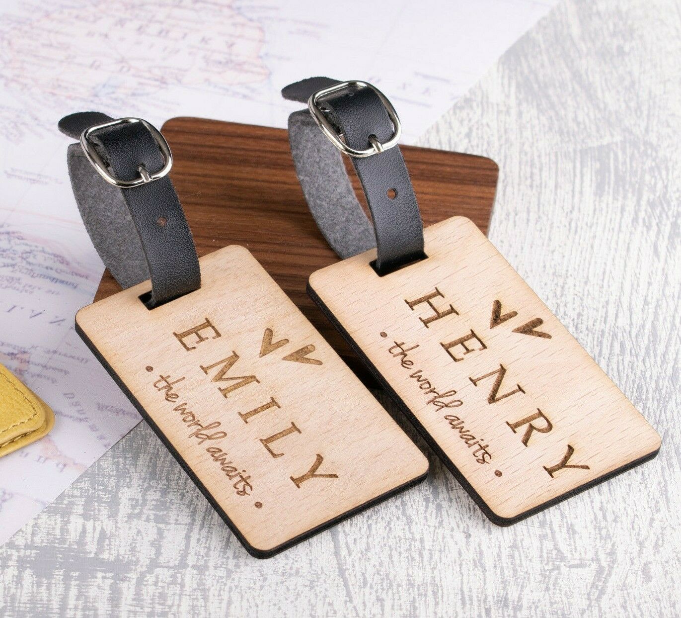 Personalised Wooden Luggage Tag - WLT-112
