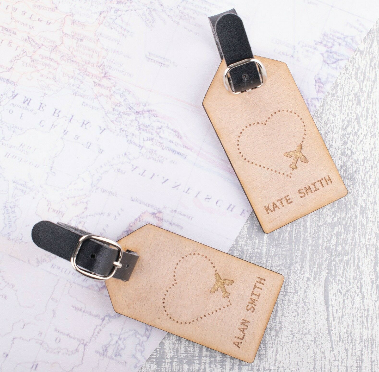 Personalised Wooden Luggage Tag - WLT-119