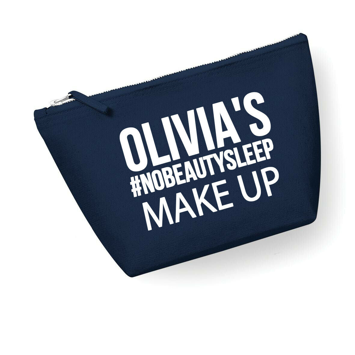 Personalised Canvas Makeup Bag - #NOBEAUTYSLEEP