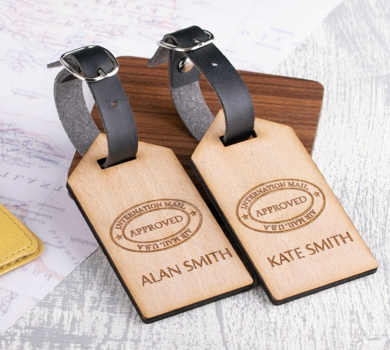 Personalised Wooden Luggage Tag - WLT-120