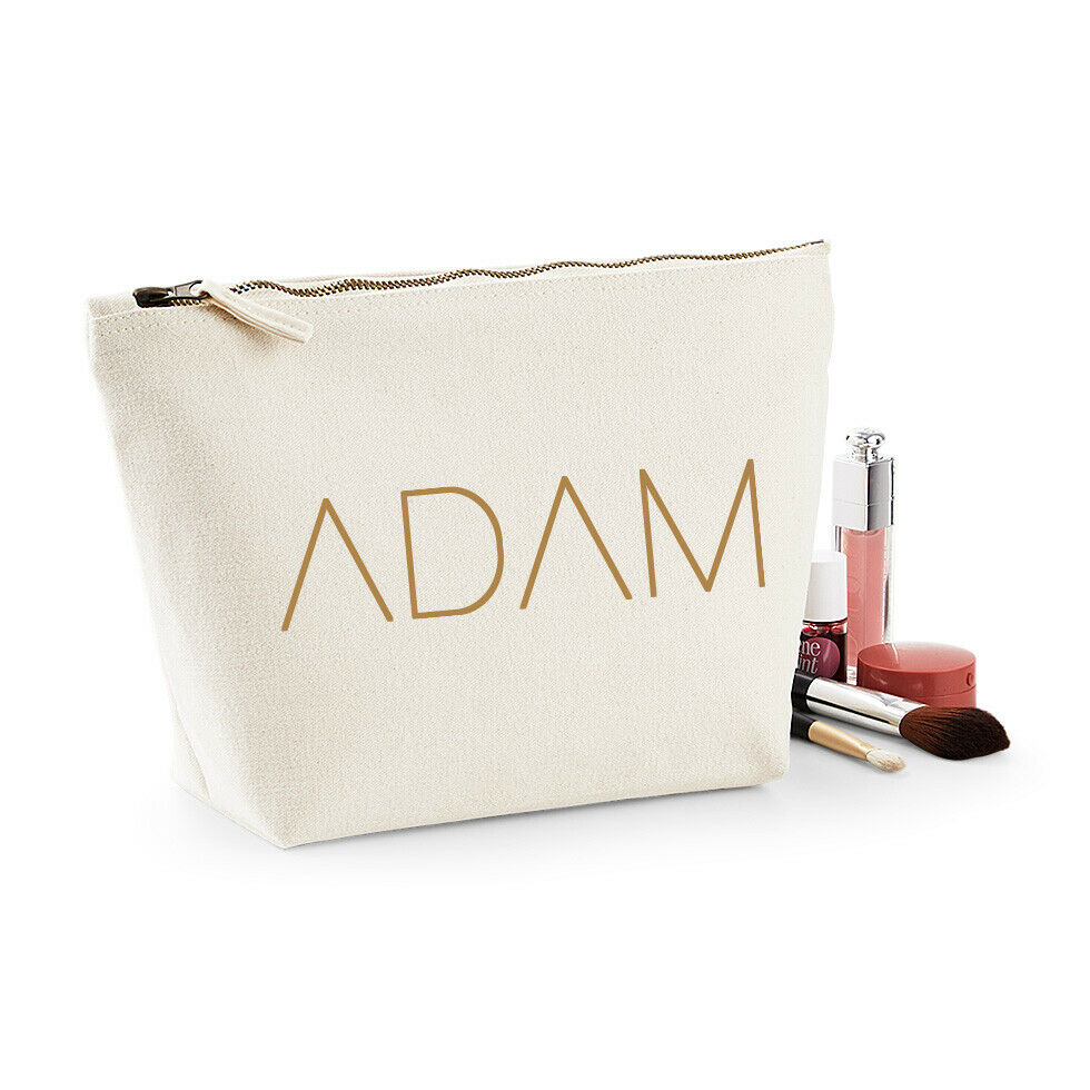 Personalised Canvas Makeup Bag - Perfect Gift  - Modern