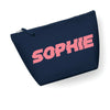 Personalised Canvas Makeup Bag - Perfect Gift  - Pink on Black