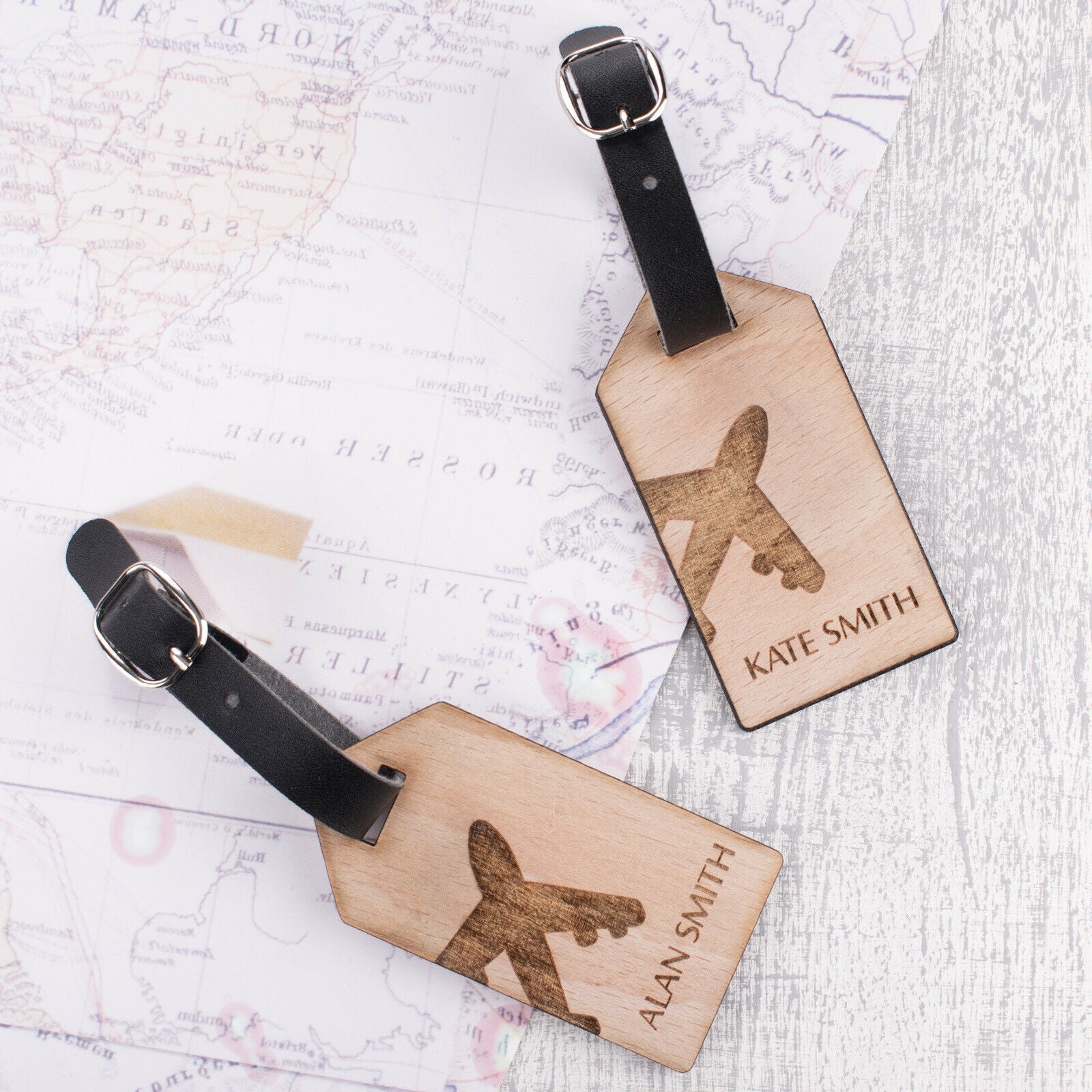 Personalised Wooden Luggage Tag - WLT-118