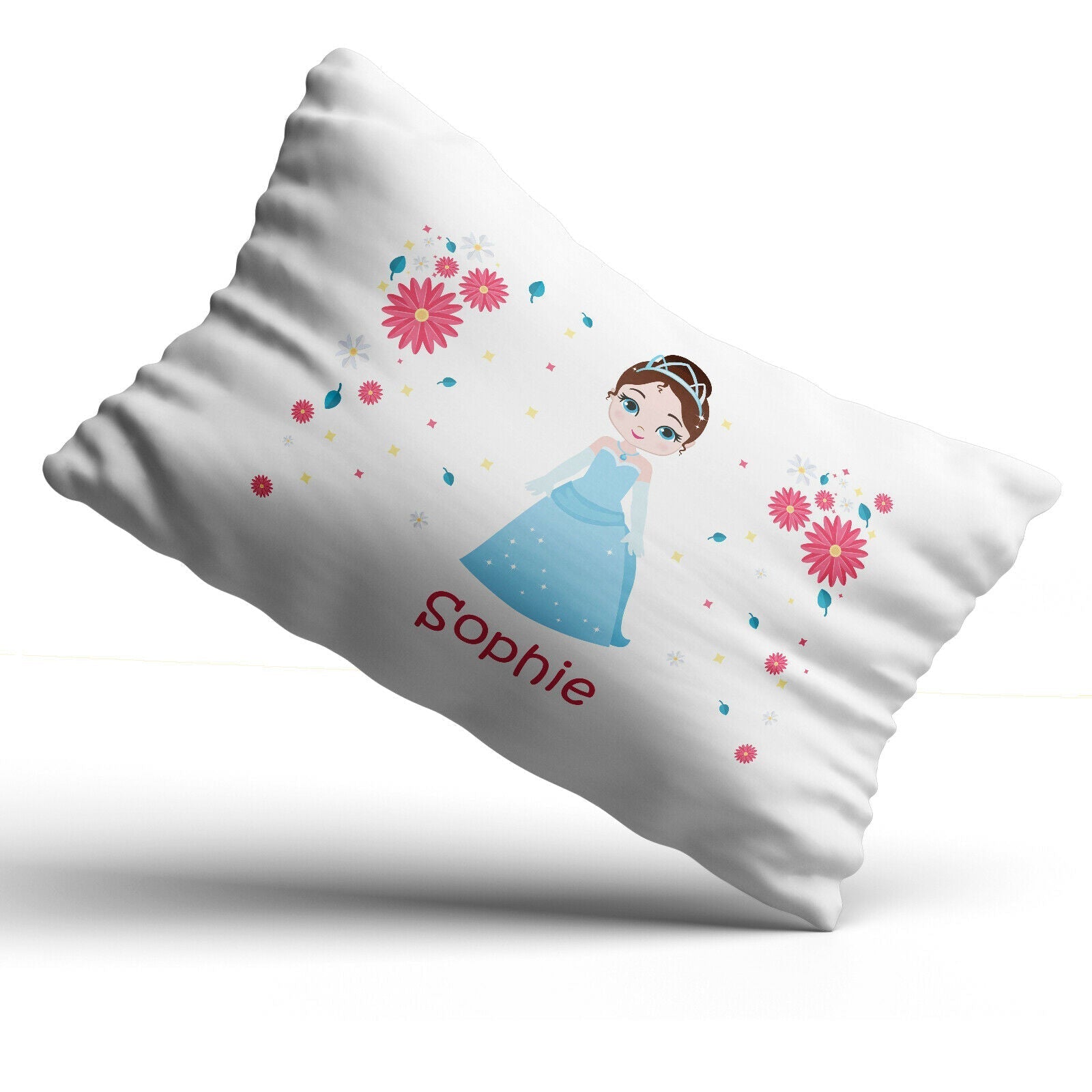 Personalised Princess Pillowcase Children Printed Gift Custom Print New