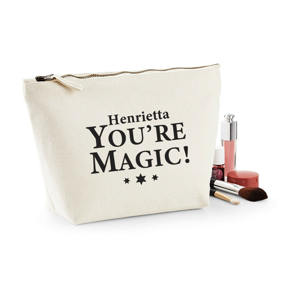 Personalised Canvas Makeup Bag - Perfect Gift - Pure Magic