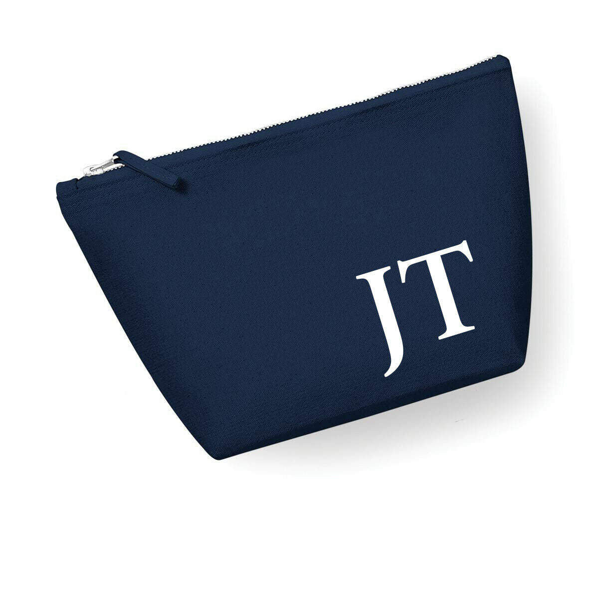 Personalised Canvas Makeup Bag - Perfect Gift - White Initial