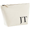 Personalised Canvas Makeup Bag - Perfect Gift - White Initial