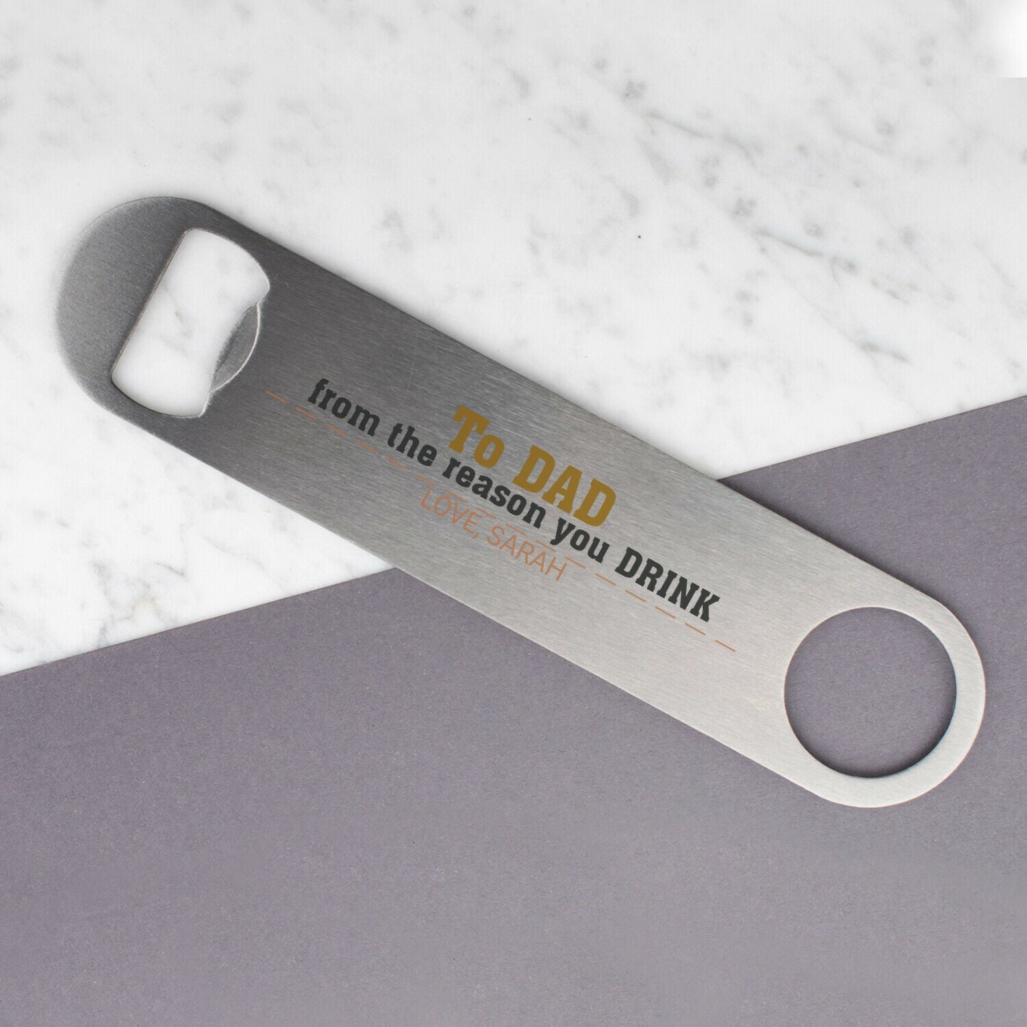 Gift for Dad Personalised Engraved Bottle Opener Special Day Metal Opener