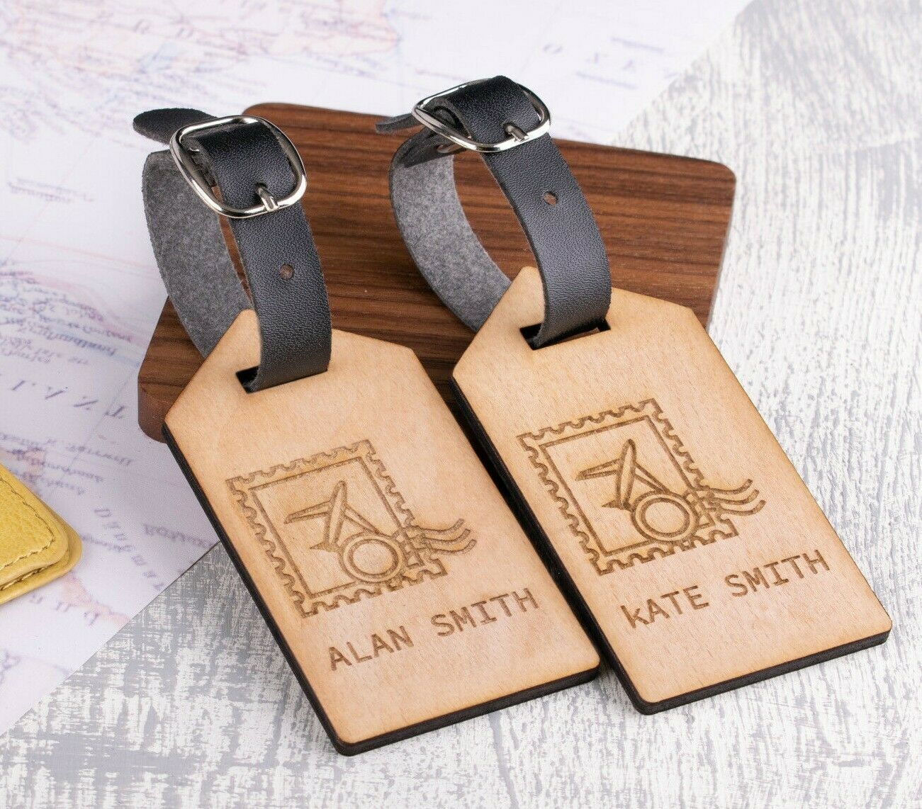 Personalised Wooden Luggage Tag - WLT-123