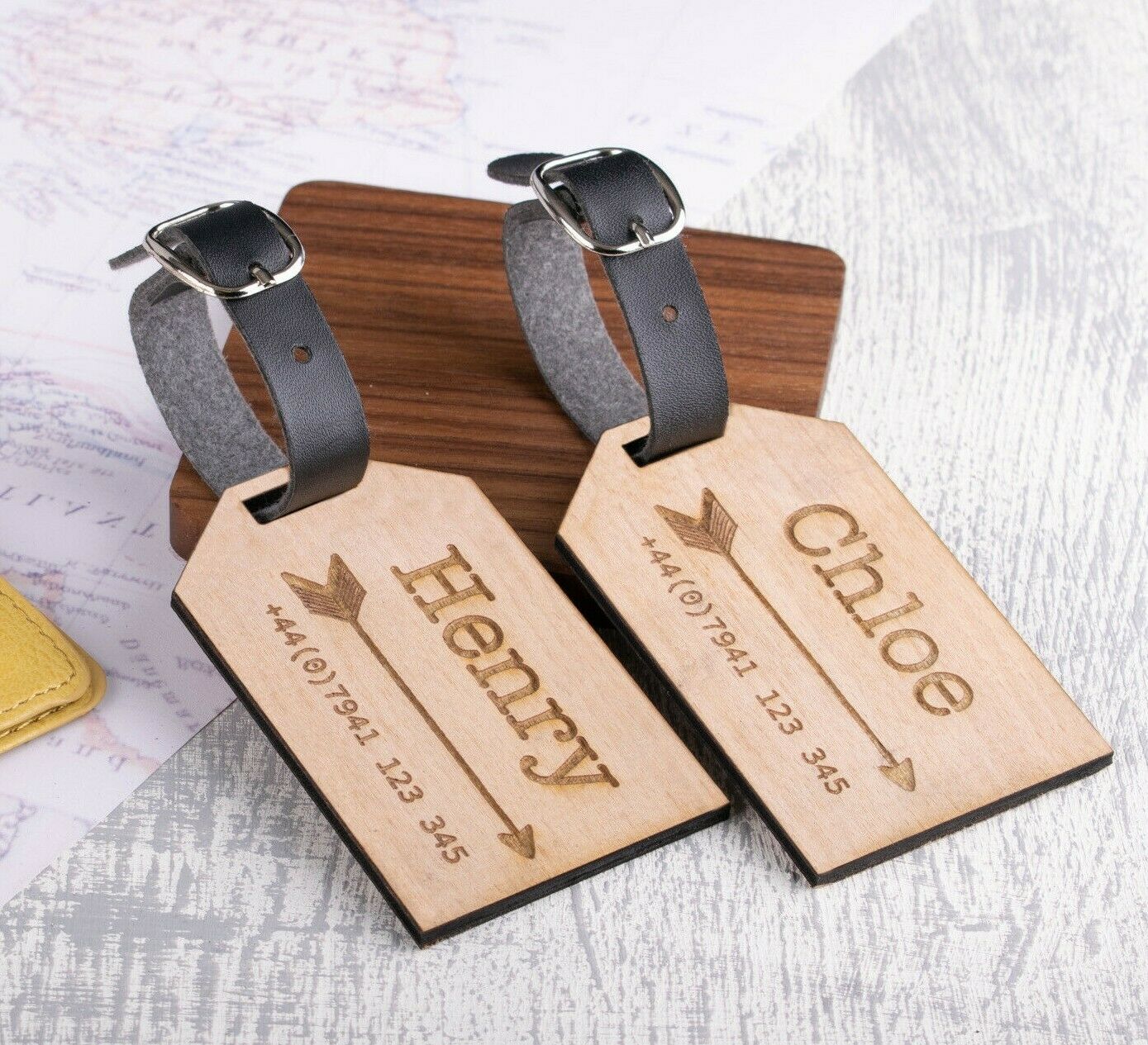 Personalised Wooden Luggage Tag - WLT-122