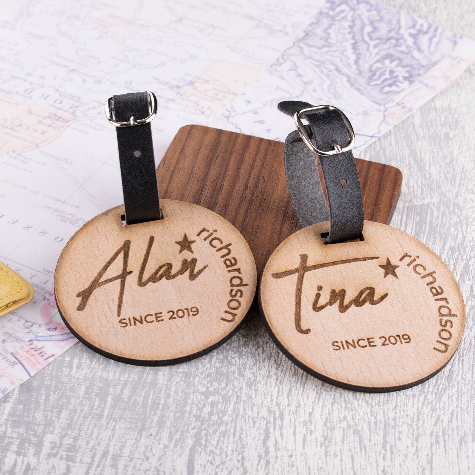Personalised Wooden Luggage Tag - WLT-113