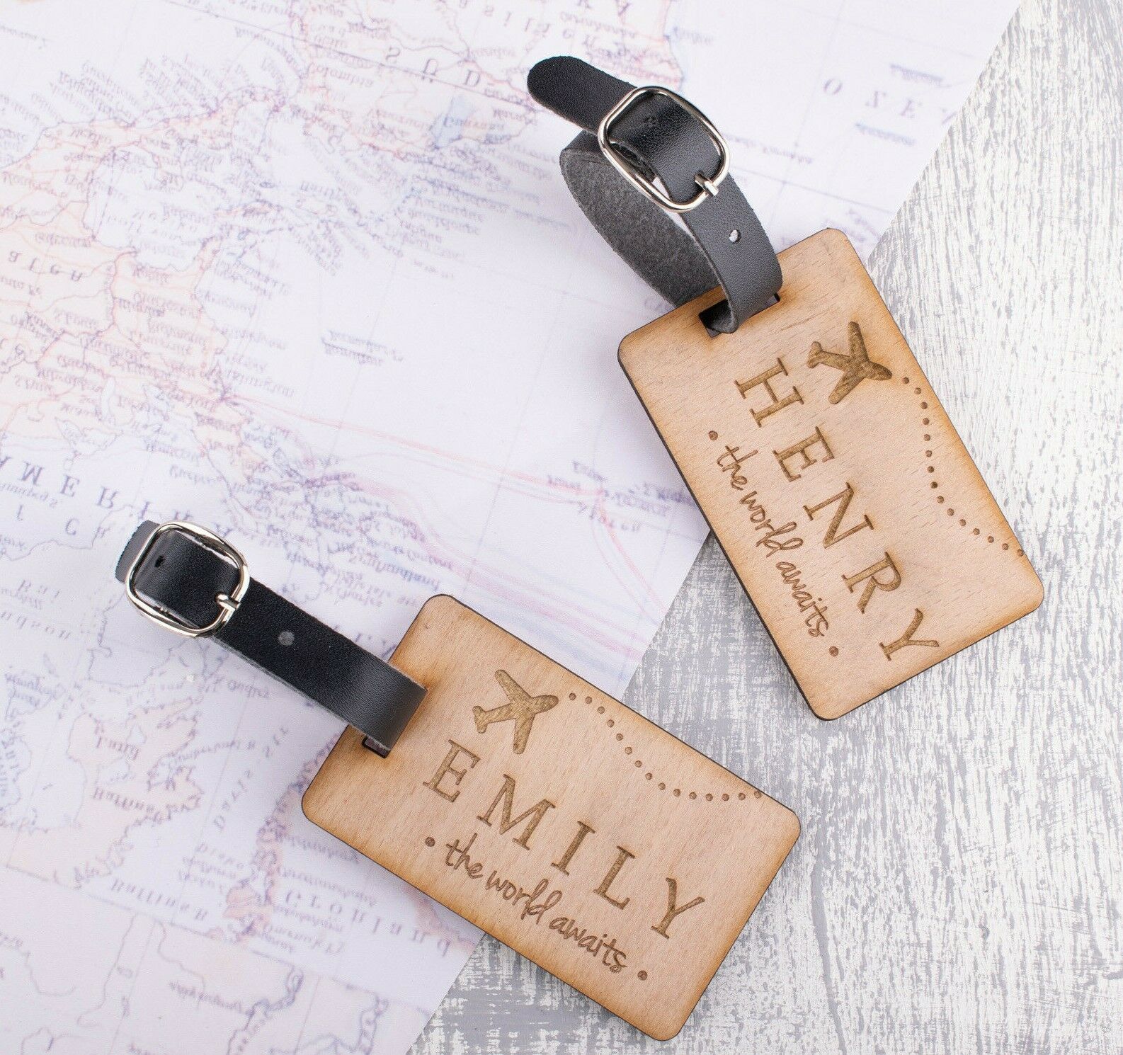 Personalised Wooden Luggage Tag - WLT-111