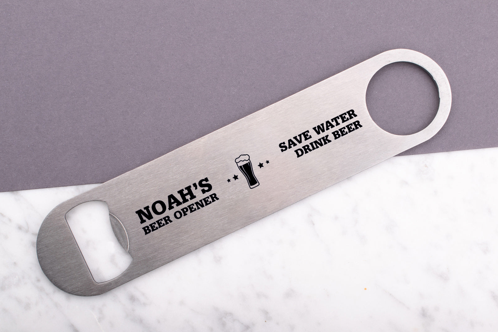 Personalised Engraved Metal Bottle Opener - Beer!