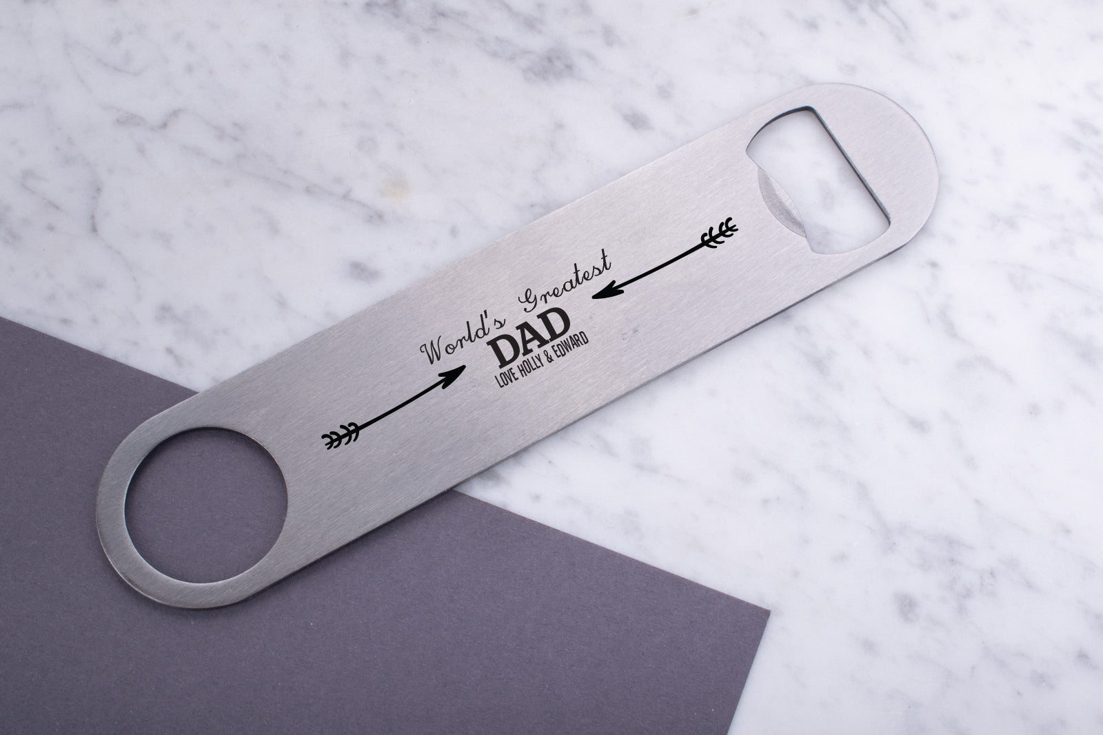 Personalised Engraved Metal Bottle Opener - Gift for Dad